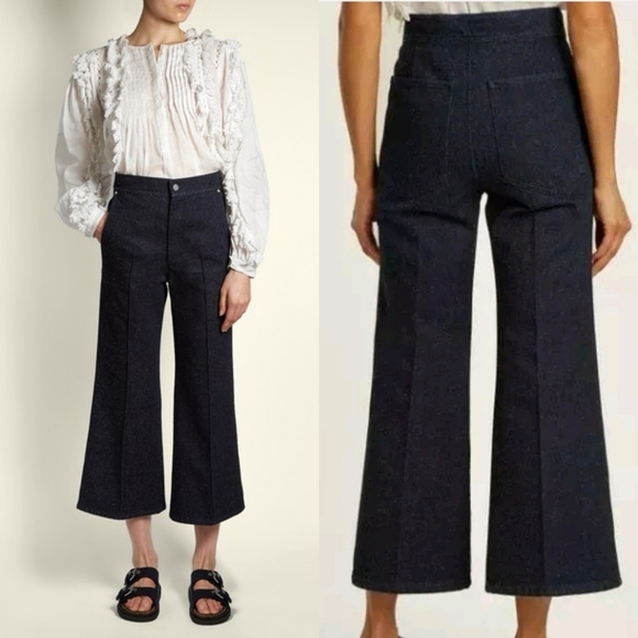 EUC! Etoile Isabel Marant Parsley Kick Flare Cropped Jeans EU 34, US 2 / 25